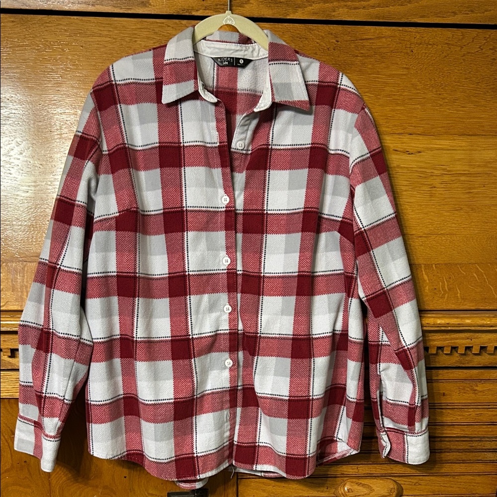 Riders by Lee Plaid Flannel Button Down Shirt Outdoor Western Gorpcore